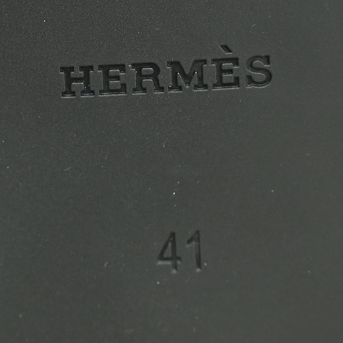 Hermes Noir Rubber Egerie Sandal 41