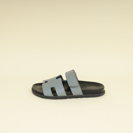 Hermes Gris Antartique Chypre Sandals 41
