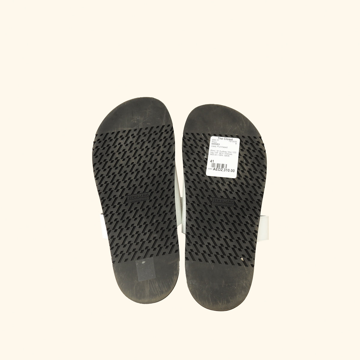 Hermes Blanc Chypre Sandals 41-Hermes-THE CLOSET