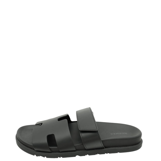 Hermes Noir Chypre Sandal 41