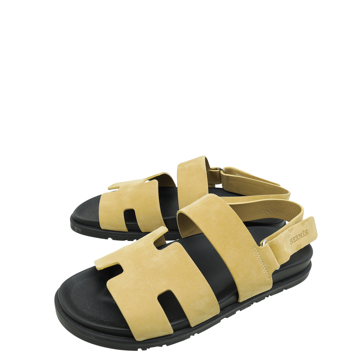 Hermes Beige Lin Suede Goatskin Genius Sandal 41-Hermes-THE CLOSET