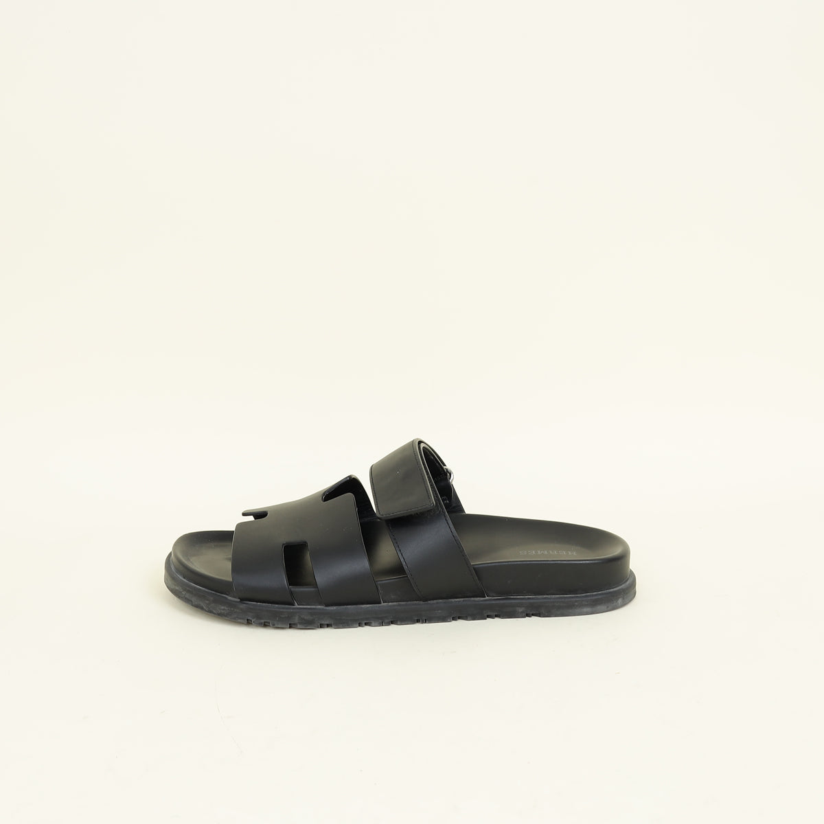 Hermes Noir Chypre Men's Sandal 42.5