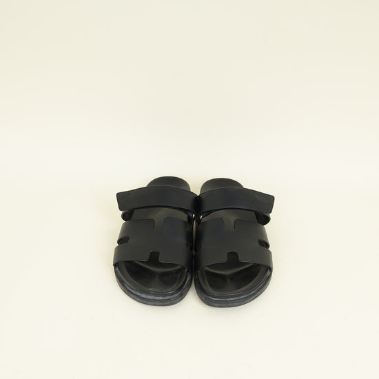 Hermes Noir Chypre Men's Sandal 42.5