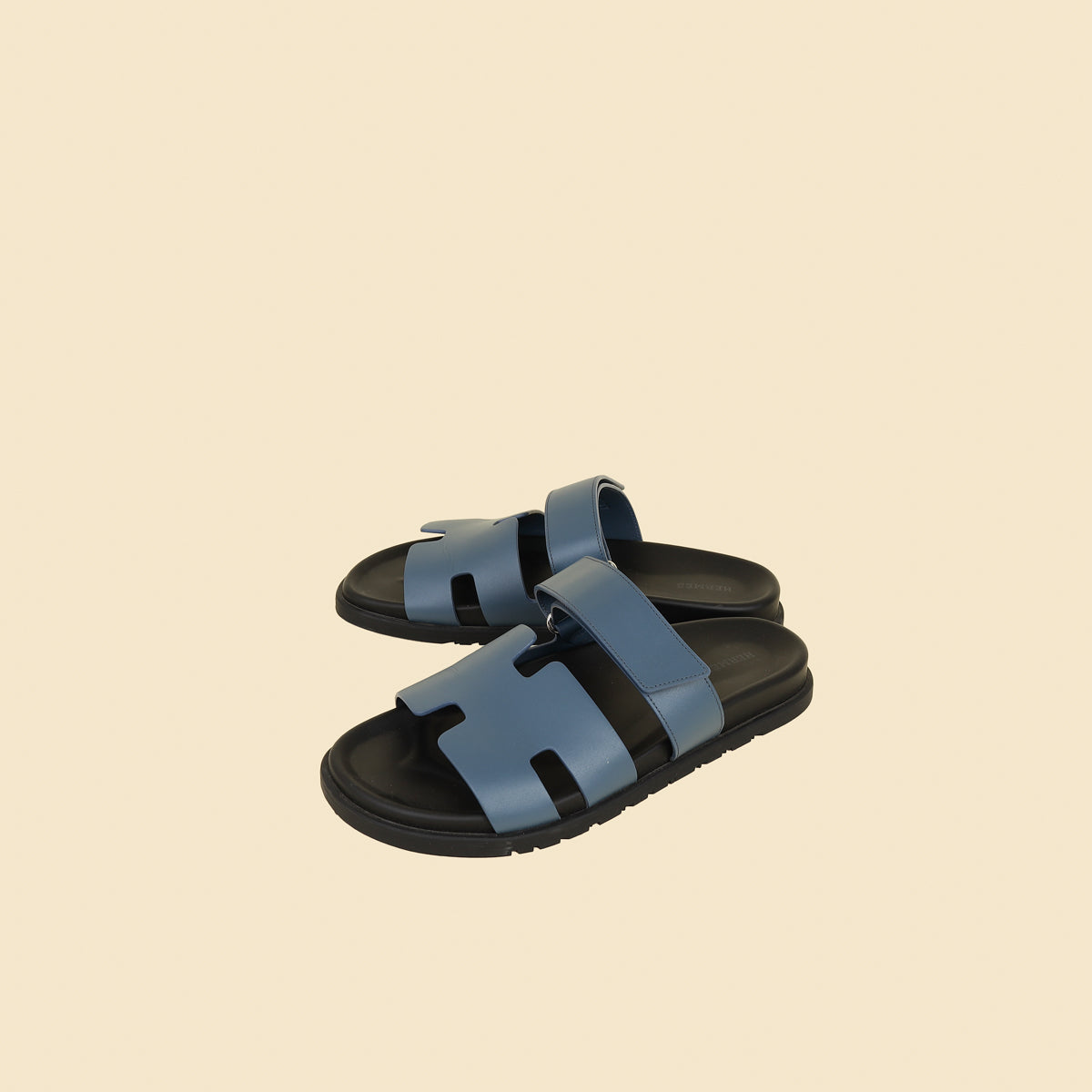 Hermes Bleu Turquin Chypre Sandal Men's 42-Hermes-THE CLOSET