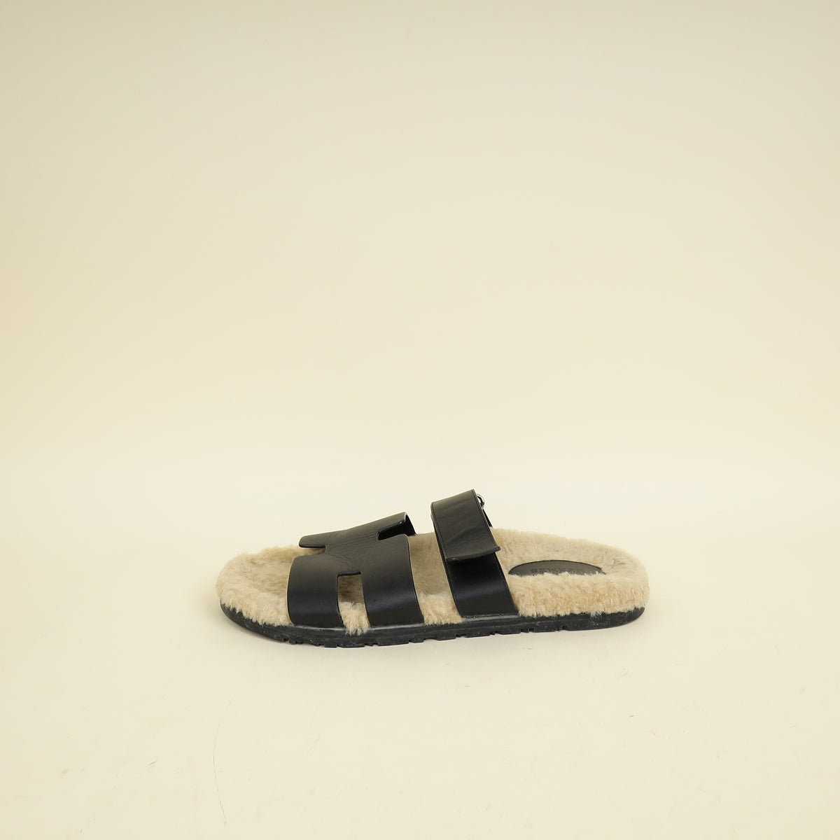 Hermes Bicolor Chypre Sandal With Shearling 42