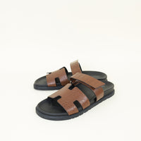 Hermes Chocolate Chypre Matte Alligator Sandal Men's 42