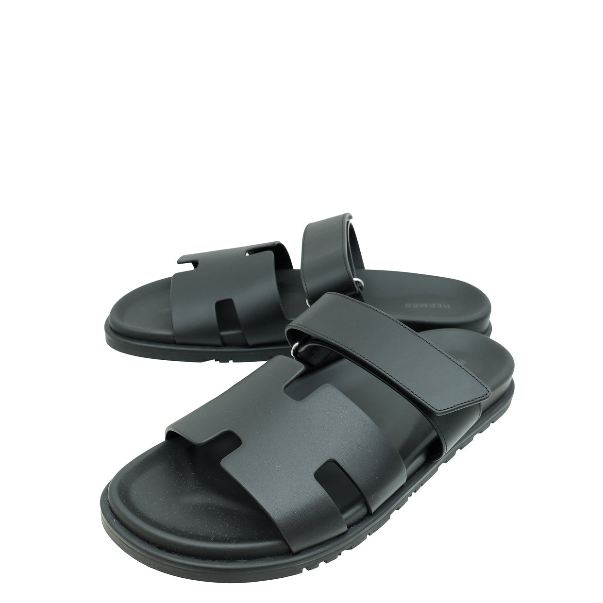 Hermes Noir Chypre Sandal 43
