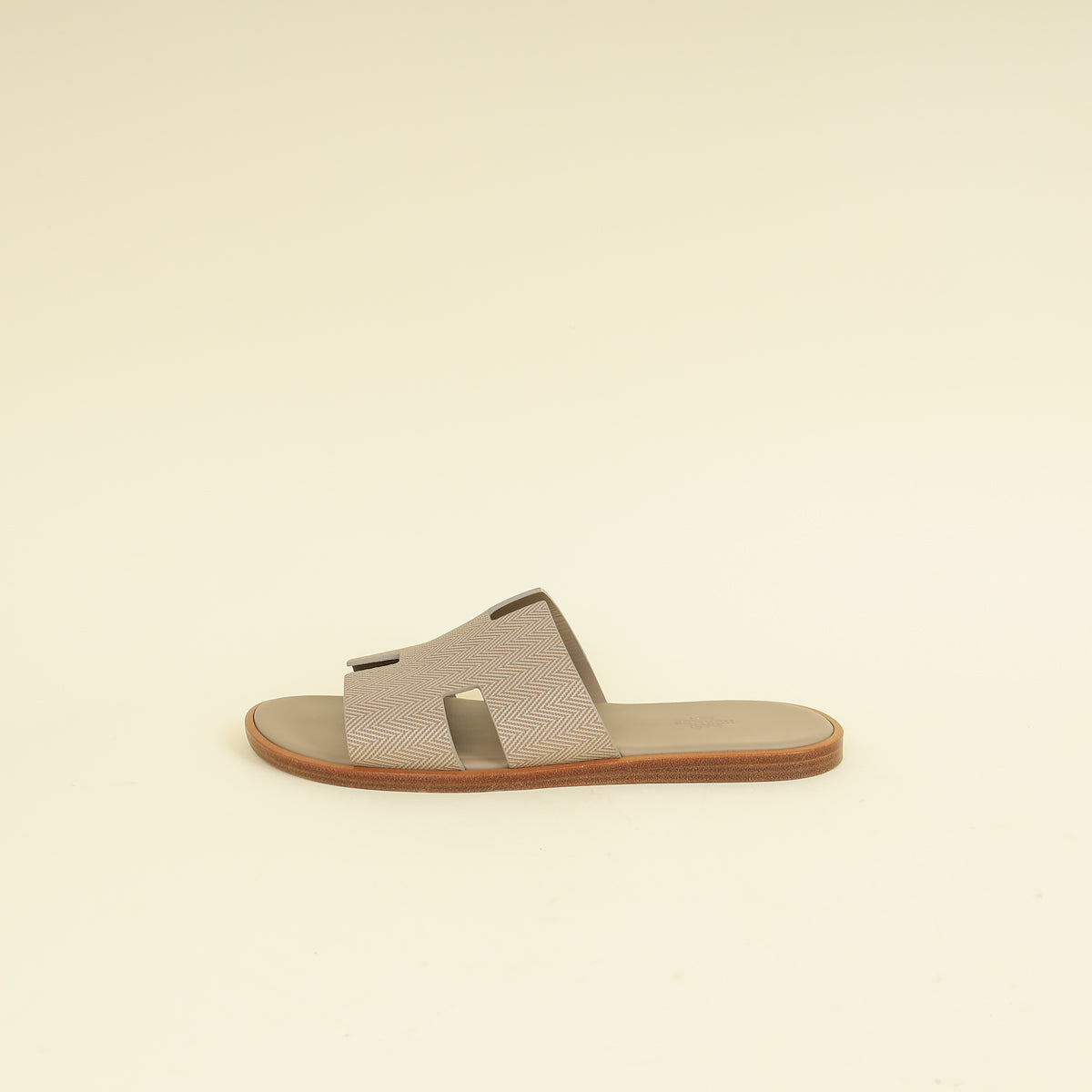 Hermes Beige Sable Chevron Izmir Sandals 43