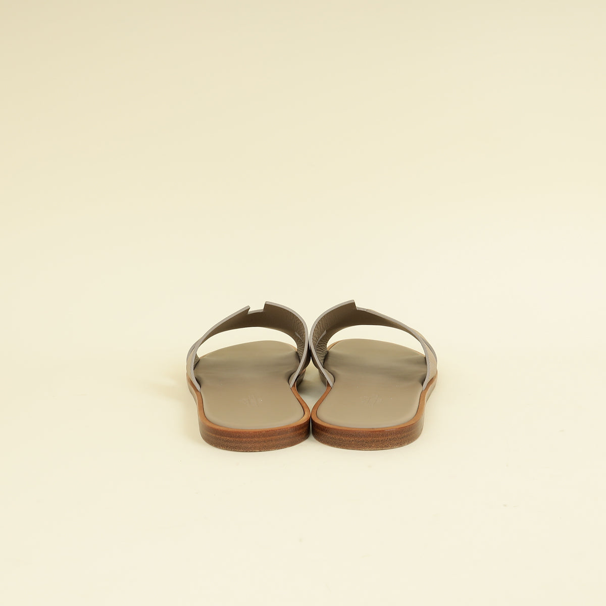 Hermes Beige Sable Chevron Izmir Sandals 43