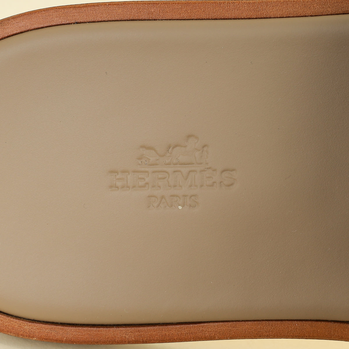 Hermes Beige Sable Chevron Izmir Sandals 43