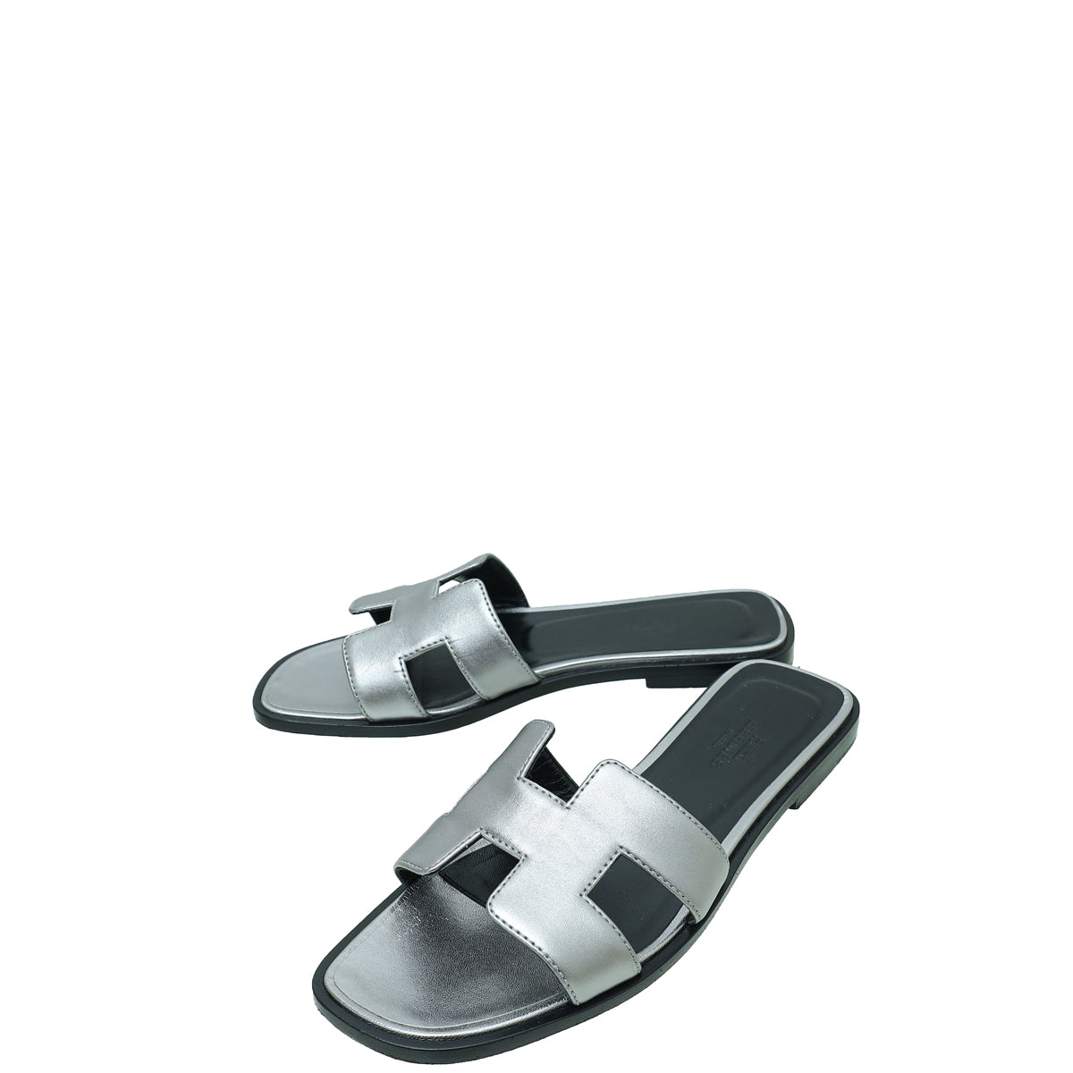 Hermes Gris-Argenté Vieilli Oran Sandal 35-Hermes-THE CLOSET
