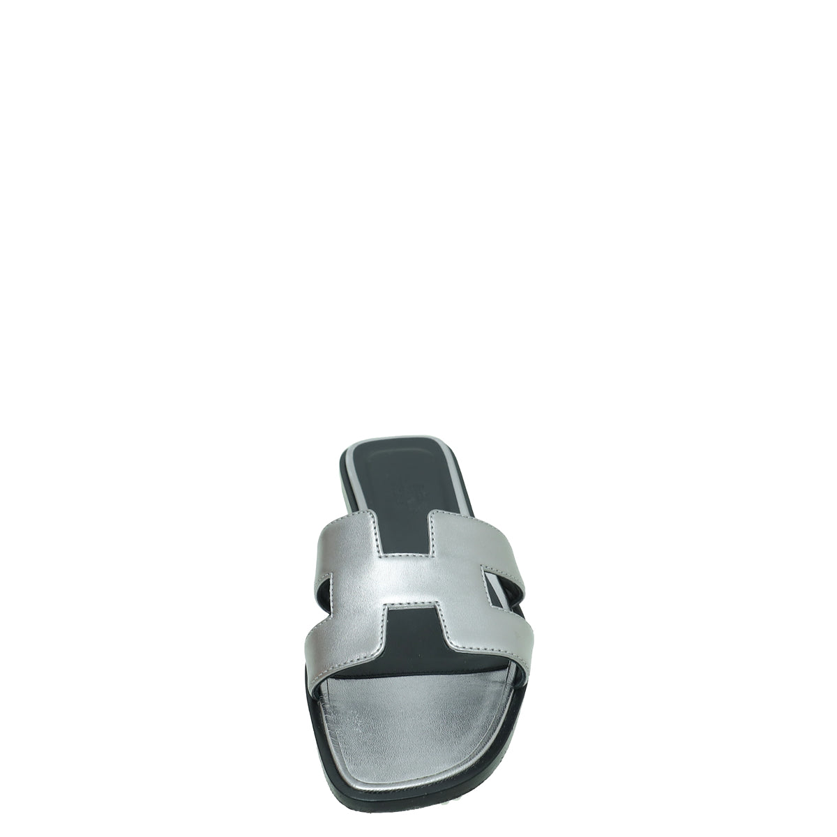 Hermes Gris-Argenté Vieilli Oran Sandal 35-Hermes-THE CLOSET