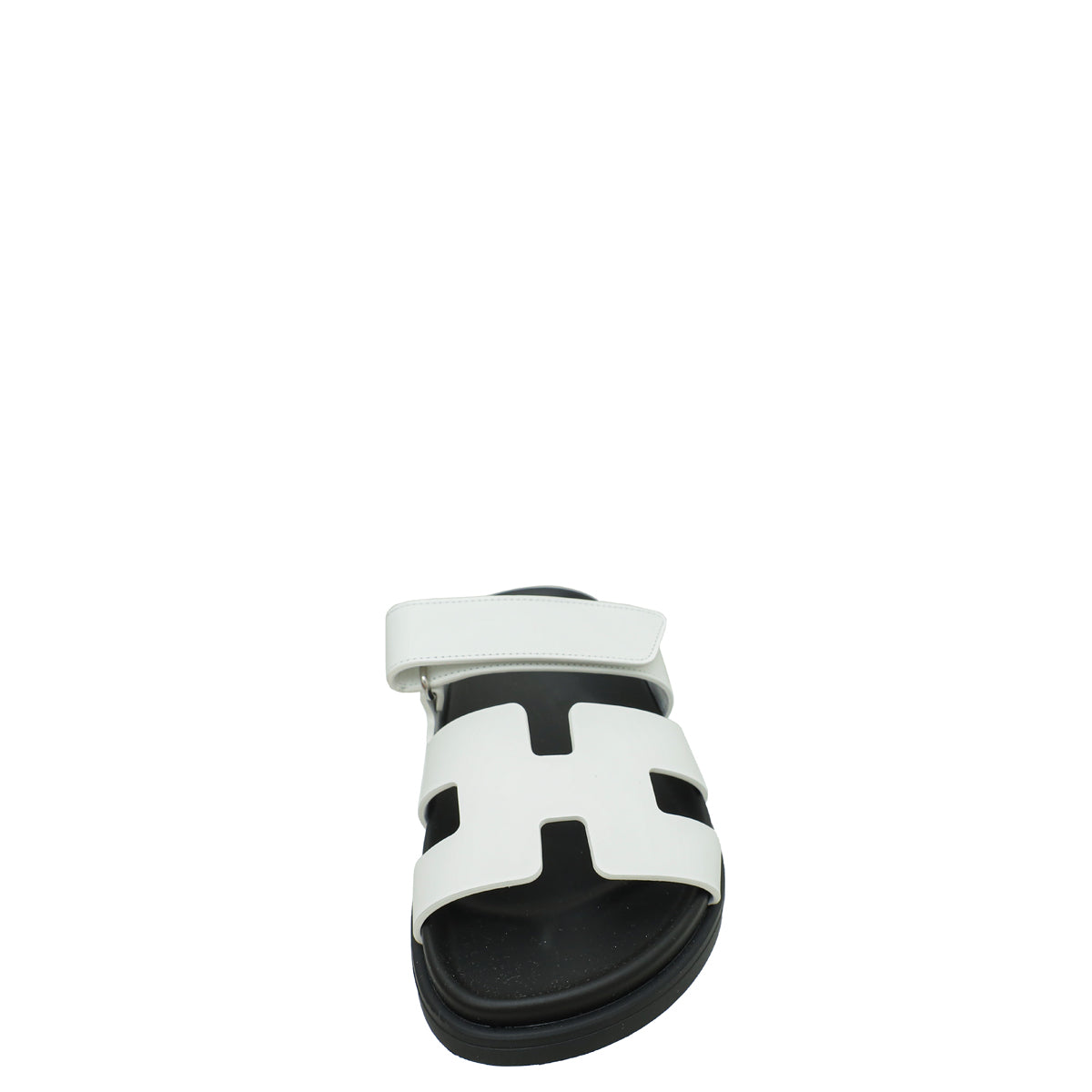 Hermes White Chypre Sandals 36.5