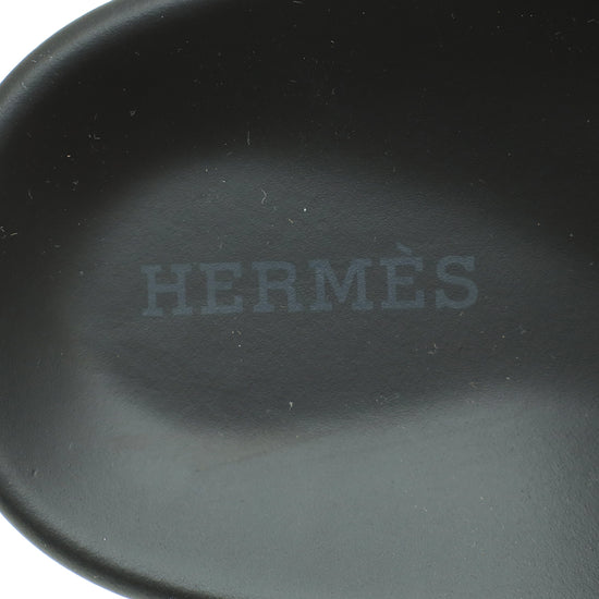 Hermes White Chypre Sandals 36.5
