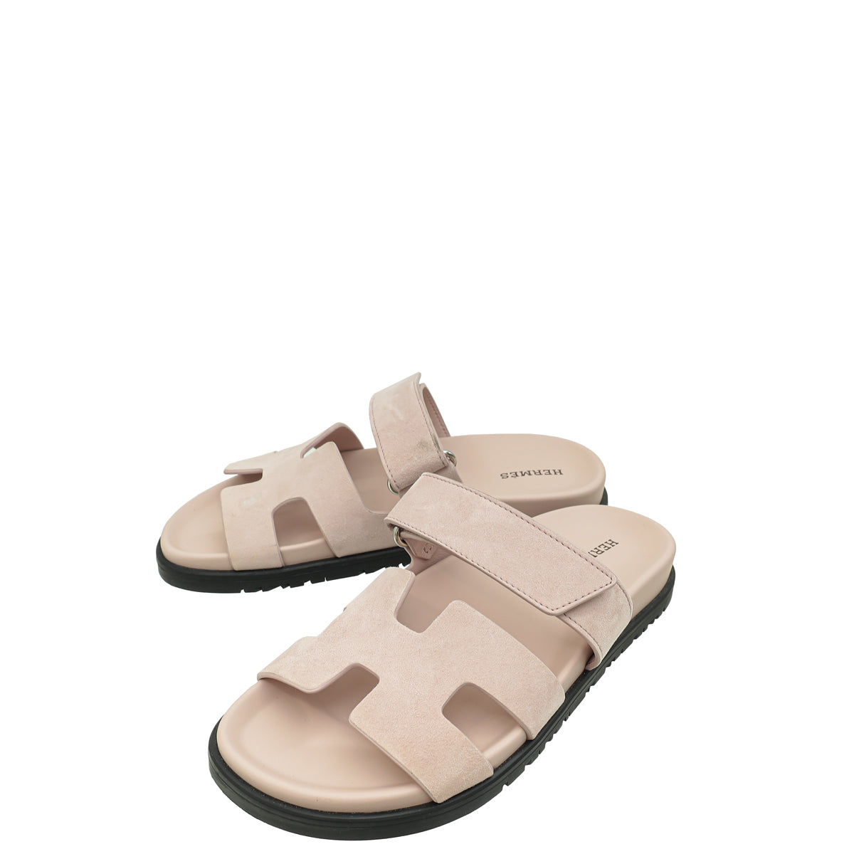 Hermes Rose Porcelaine Chypre Suede Goatskin Sandal 36.5-Hermes-THE CLOSET