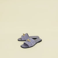 Hermes Violet Glycine Giulia Suede Goatskin Sandal 36.5