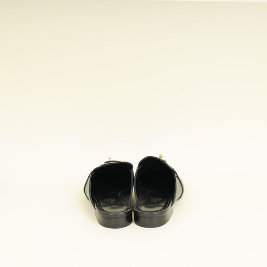 Hermes Noir Oz Mules 36