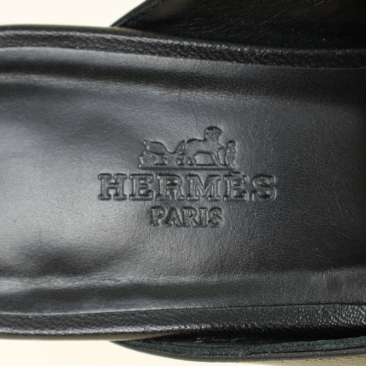 Hermes Noir Oz Mules 36