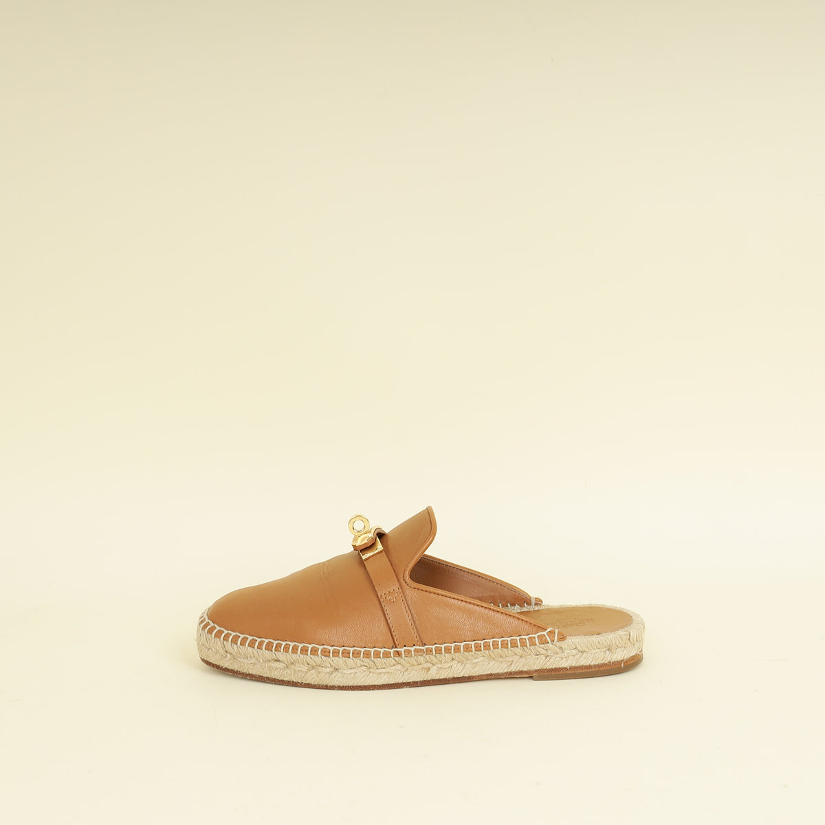 Hermes Natural Feria Espadrille Mules 36