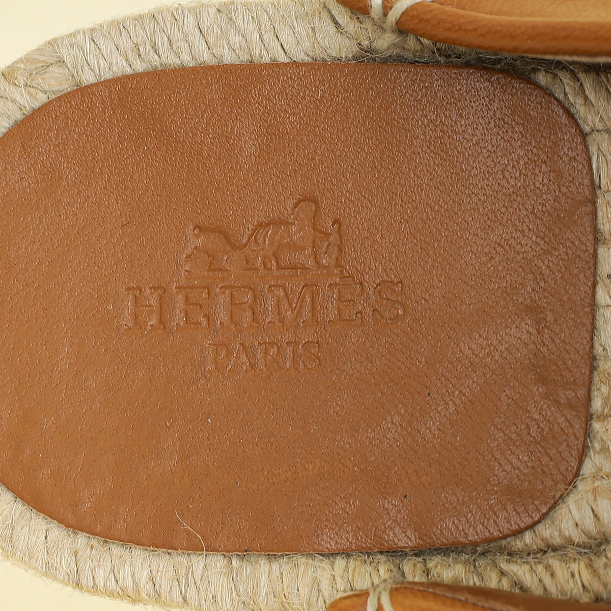 Hermes Natural Feria Espadrille Mules 36