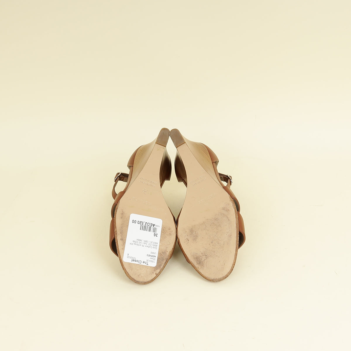 Hermes Gold Legend Sandal 36