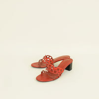 Hermes Terracota Red Tandem Sandals 36