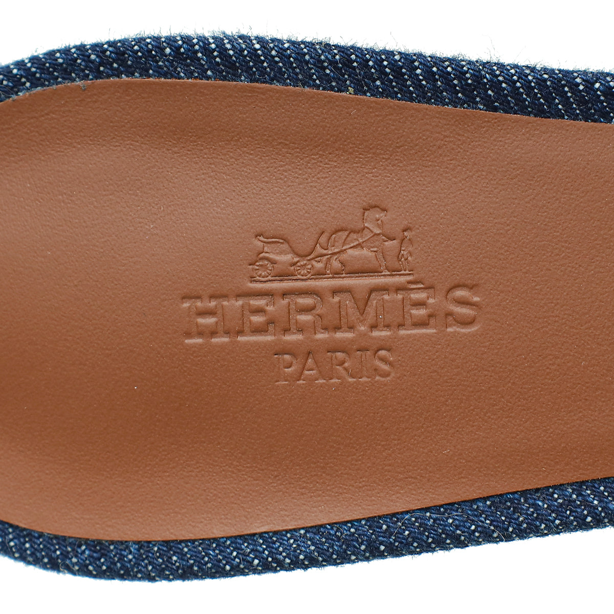 Hermes Bicolor Oasis Denim Sandal 36