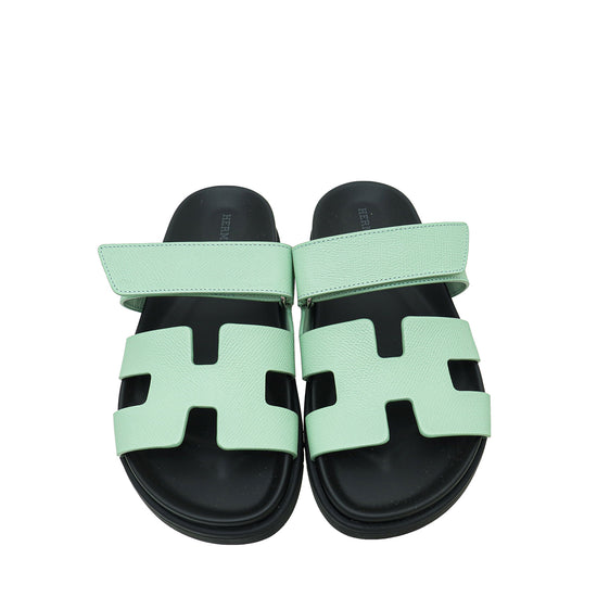 Hermes Vert Jade Chypre Sandals 36
