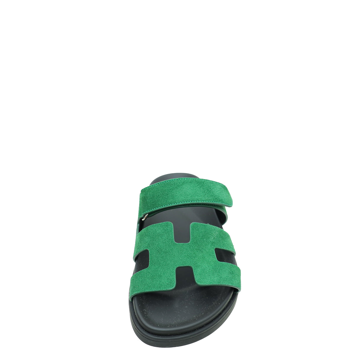 Hermes Vert Green Suede Chypre Sandals 36.5-Hermes-THE CLOSET