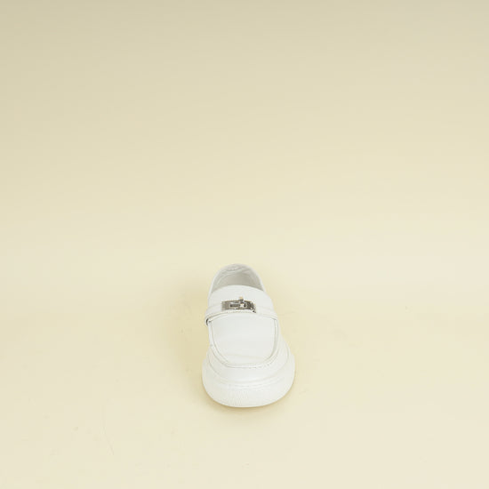 Hermes Blanc Game Slip-On Sneaker 37.5