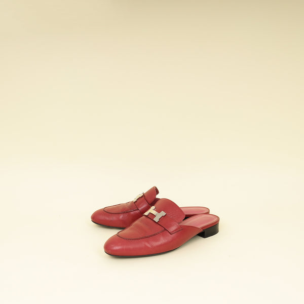 Hermes Rose De Venise Trocadero Mules 37.5 – THE CLOSET