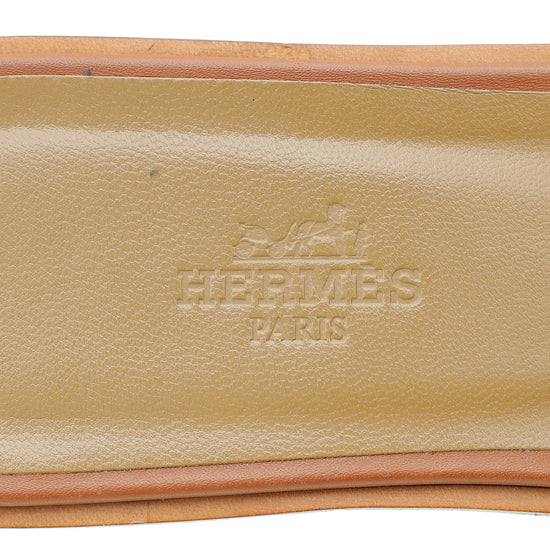 Hermes Gold Oran Sandal 37.5