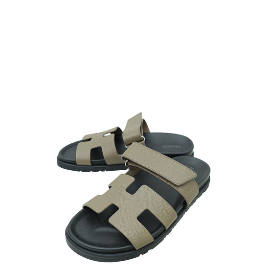 Hermes Etoupe Chypre Sandal 37.5