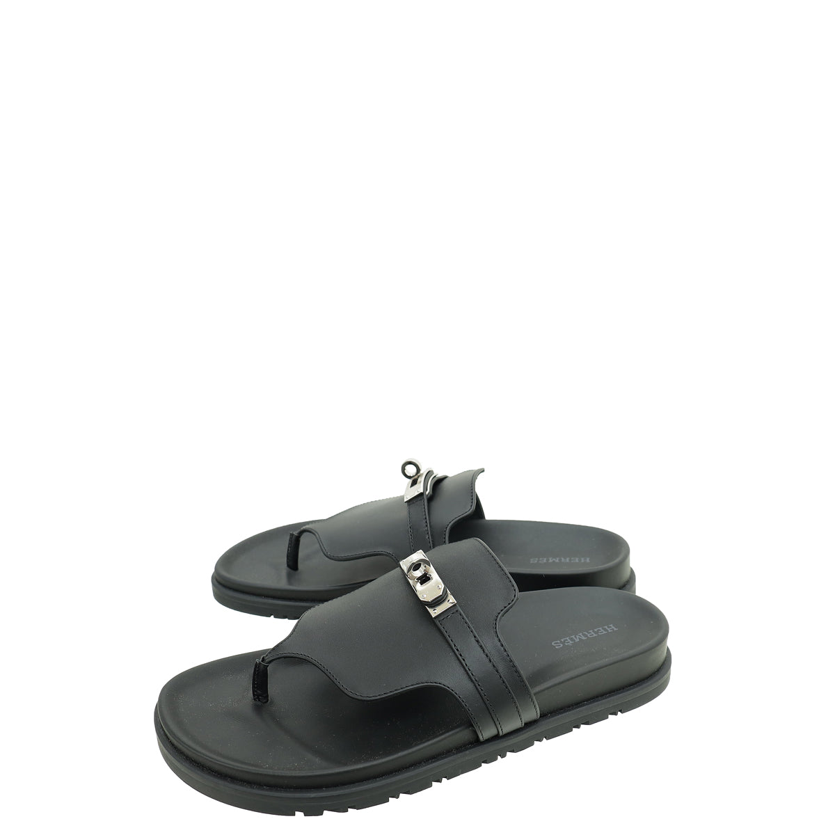 Hermes Noir Empire Sandal 37.5-Hermes-THE CLOSET