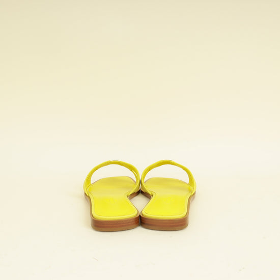 Hermes Cuir Jaune Oran Sandal 37.5