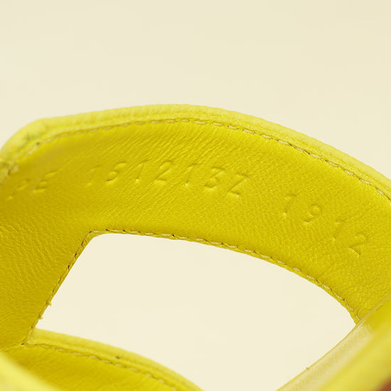 Hermes Cuir Jaune Oran Sandal 37.5