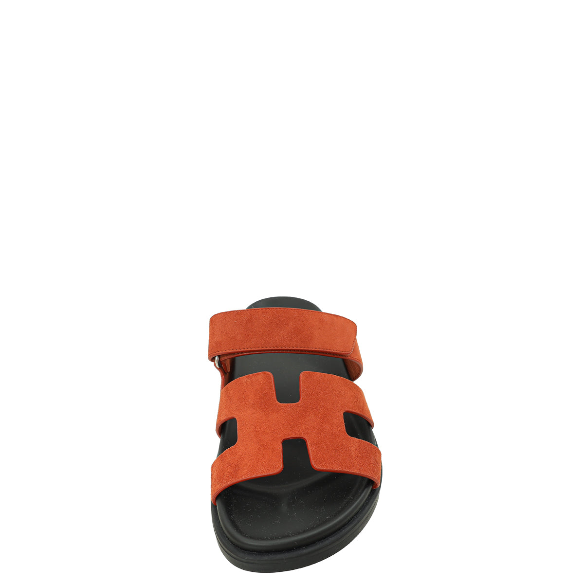 Hermes Burnt Orange Suede Goatskin Chypre Sandal 37.5