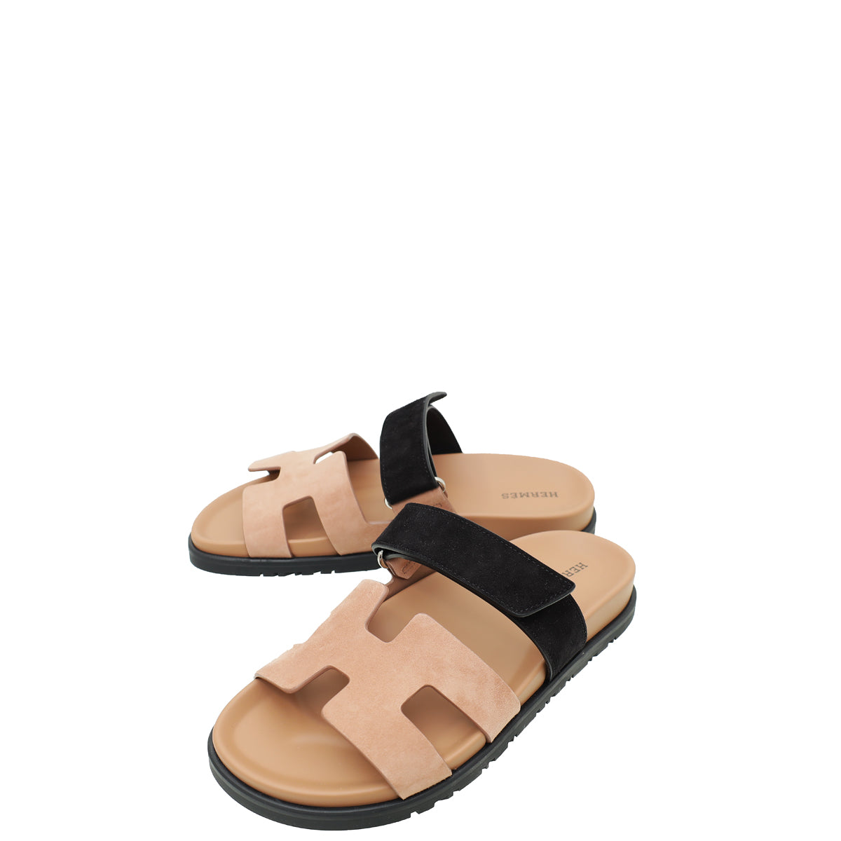 Hermes Bicolor Suede Chypre Sandal 37.5-Hermes-THE CLOSET