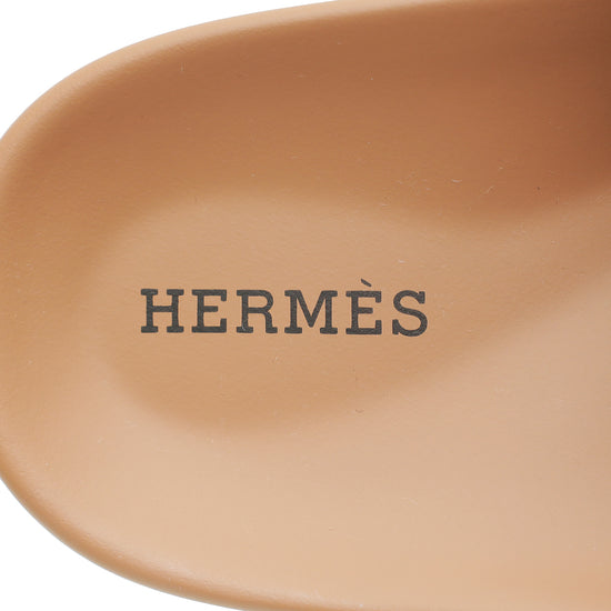 Hermes Bicolor Suede Chypre Sandal 37.5