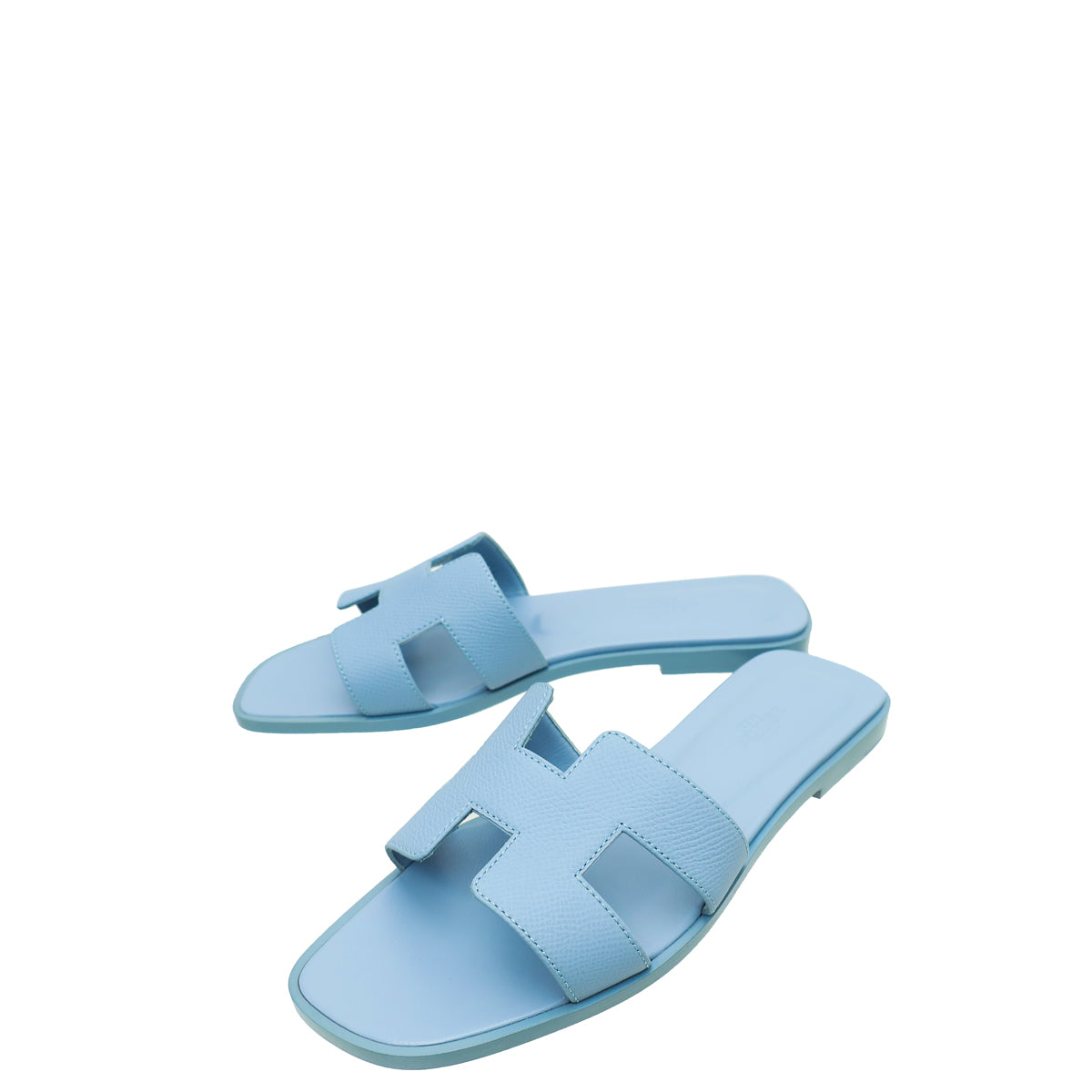 Hermes Bleu Faience Oran Sandal 37-Hermes-THE CLOSET
