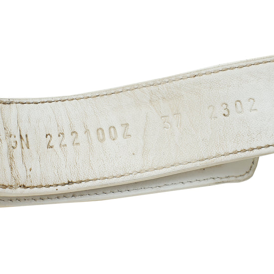 Hermes Blanc Chypre Sandal 37