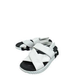 Hermes Blanc Electric Sandal 37