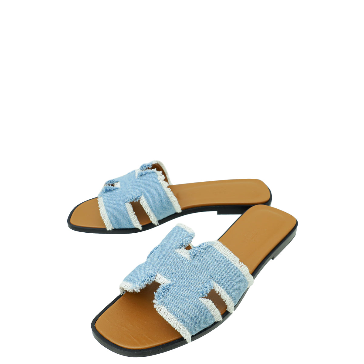 Hermes Denim Oran Sandal 37