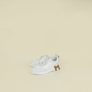 Hermes Blanc Bouncing Sneaker 37