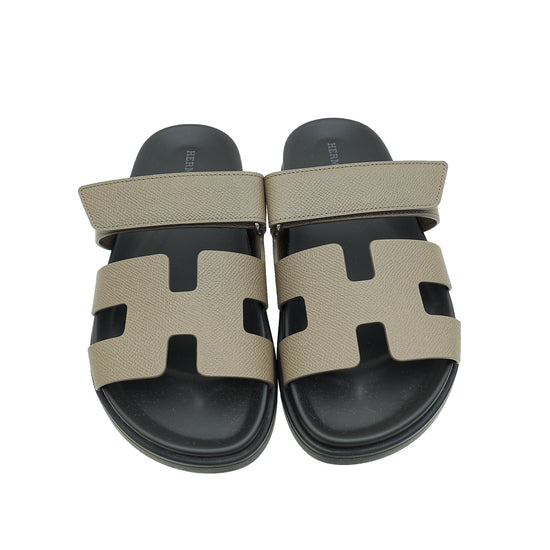 Hermes Etain Chypre Sandals 37