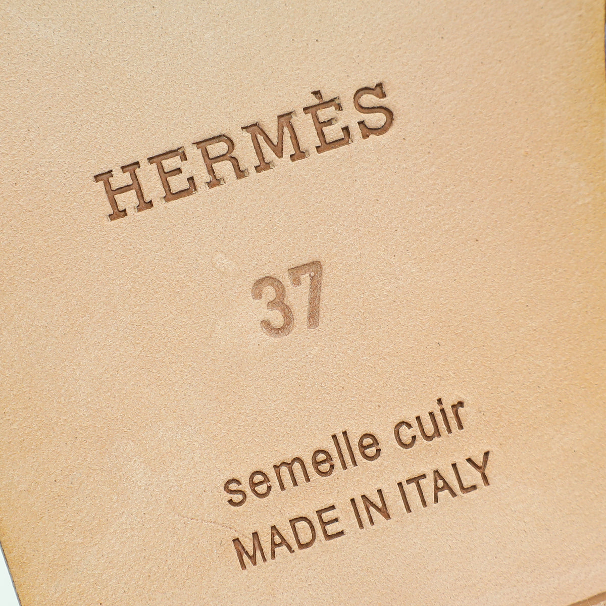 Hermes Cognac Ostrich Oran Sandal 37