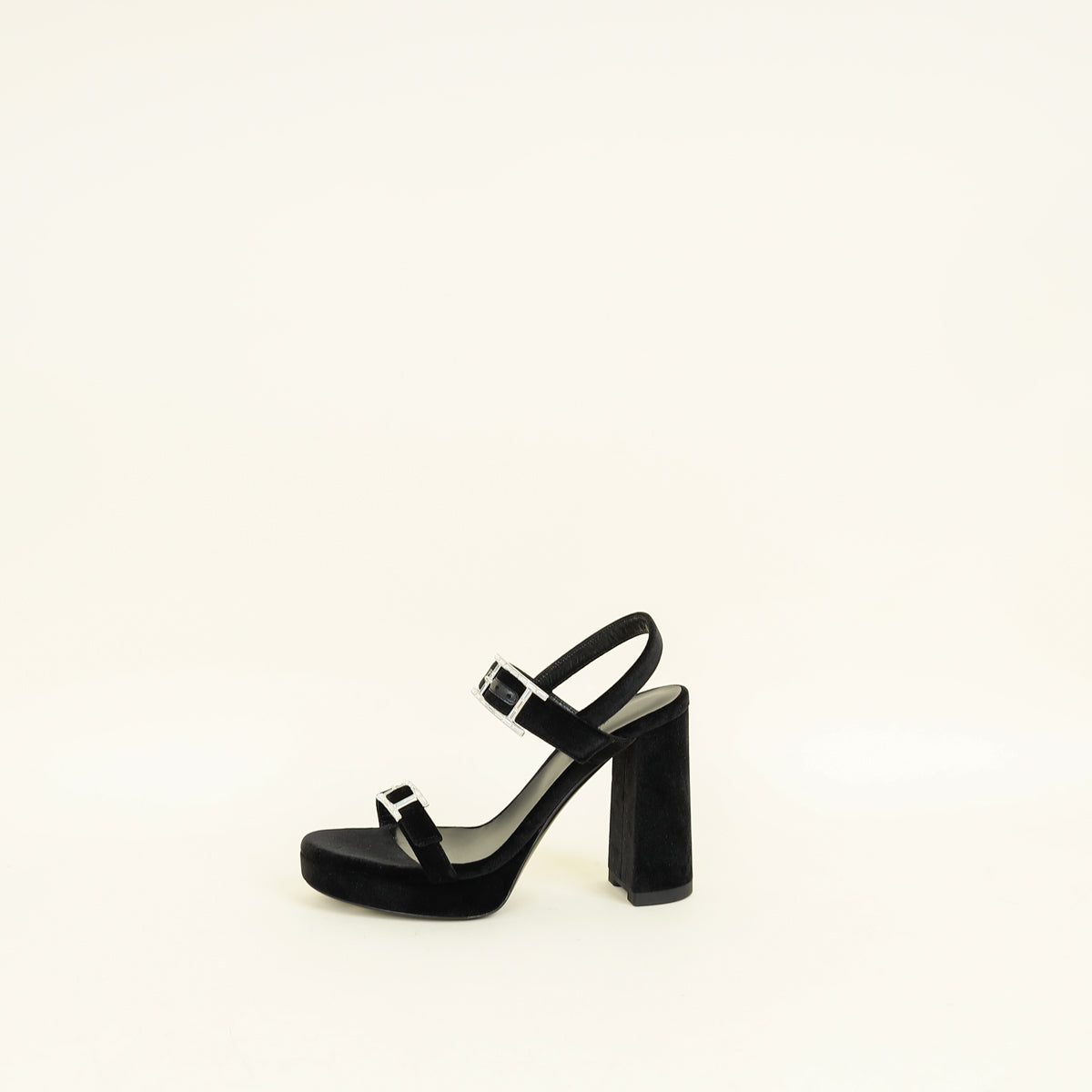 Hermes Noir Bossa Sandal 37