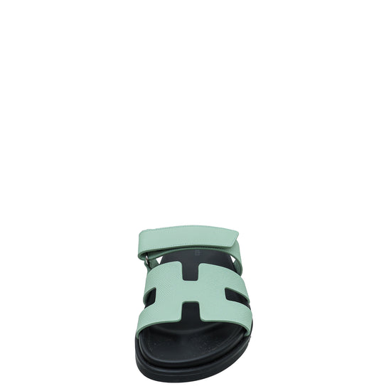 Hermes Vert Jade Chypre Sandal 37