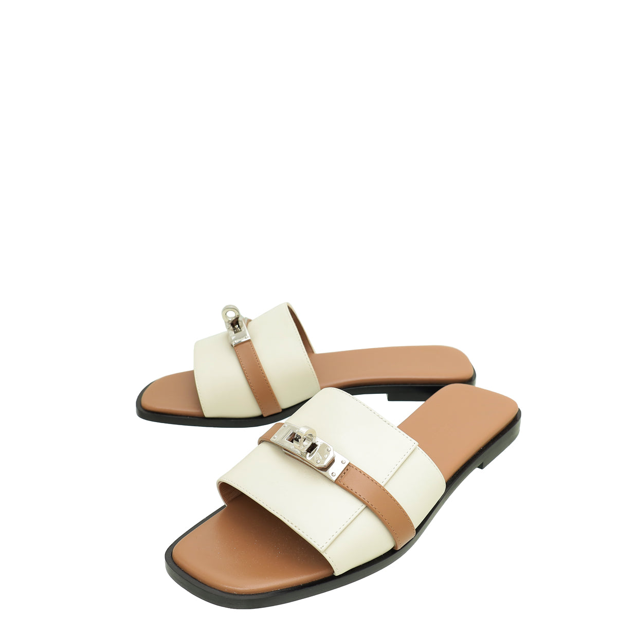 Hermes Bicolor Giulia Sandal 37-Hermes-THE CLOSET