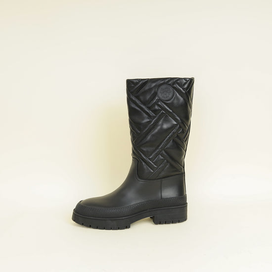 Hermes Noir Fuji Quilted Boot 37